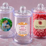 Personalized expressions collection clear acrylic apothecary jar with lid