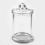 Perfectly plain clear acrylic apothecary jar with lid