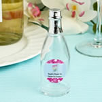 Design your own collection personalized champagne bottle with silver foil top: tropical designs