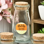 Personalized expressions collection Vintage Glass milk bottle with round cork top