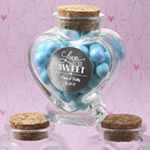 Personalized Metallics Collection heart shaped glass jars