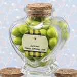 Personalized Expressions Collection heart shaped glass jars