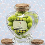 Personalized Expressions Collection heart shaped glass jars