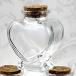 Perfectly Plain Collection heart shaped glass jars