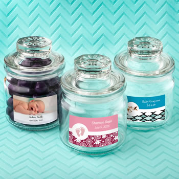 Personalized Expressions collection glass jar with sealed cover