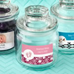 Personalized Expressions collection glass jar with sealed cover