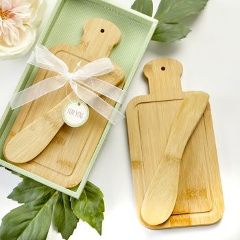 Bamboo  Wood Cheese board and spreader