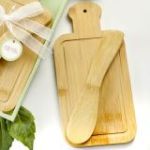Bamboo  Wood Cheese board and spreader