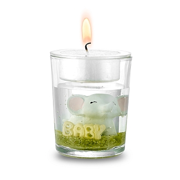 Baby elephant candle favor