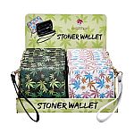 leaf design wallet with hand strap - 2 assorted colors