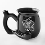 High Tea single wall Mug - shiny black with white imprint