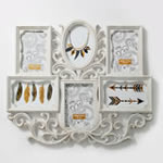 wall collage - antique ivory color - 6 openings
