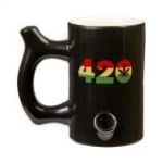 420 Mug - Black Mug with Rasta Colors