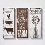 Set of 3 canvas decor - farm designs