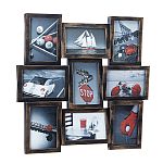 COLLAGE - 9 OPENINGS - antique copper - brushed