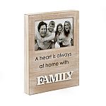 family wood frame - distressed wood finish