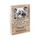 grandkids wood frame - distressed wood finish