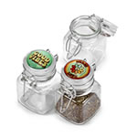 Good Vibes glass stash jar