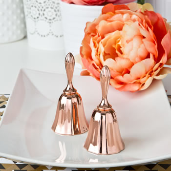 Rose gold metal kissing bell or wedding bell from Fashioncraft&reg;