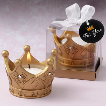 Royal gold Crown tea light candle from Fashioncraft&reg;