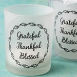 Grateful, Thankful, Blessed Candle Votive