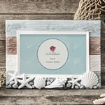 Charming Beach horizontal 6 x 4 frame with shells