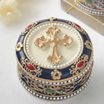 Cross Rosary box - trinket box