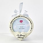 MEMORIAL FRAME ORNAMENT, IVORY COLOR