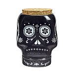skull stash jar - black
