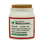 Mini prescription stash jar in 12 pc display