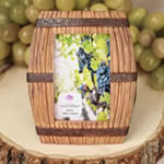 Wine barrel themed place card frame / picture frame