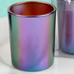 Stunning iridescent candle holder with tea light candle