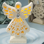 Glowing ivory color angel statue with LED light