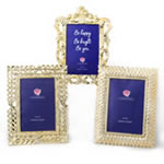 Electroplate gold 4x6 frames - 3 assorted styles