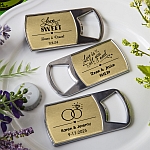 Personalized metallics collection bottle opener  with clear epoxy dome cover