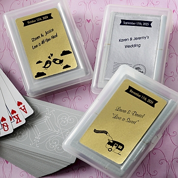 Personalized Metallics Collection playing cards with a designer top