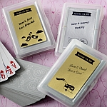 Personalized Metallics Collection playing cards with a designer top