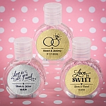 Personalized metallics hand sanitizer favor 62% alcohol , 60 ml size