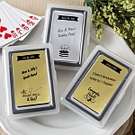 Personalized Metallics Collection playing card favors