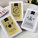 Personalized Metallics Collection playing card favors