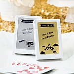 Personalized Metallics Collection playing cards favors