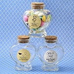 Personalized Metallics Collection heart shaped glass jars