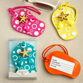 Flip Flop luggage tags 4 assorted colors