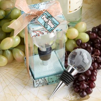 Glass Globe Design Wine Bottle Stopper Favors