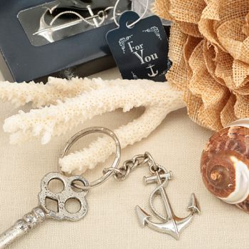 Ocean Themed Anchor Key Chain Favor