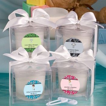 <em>Fashioncraft&reg;'s Personalized Expressions  Collection</em> Candle Favors - Baptism