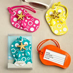 Flip Flop luggage tags 4 assorted colors
