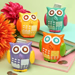 Owl Design Bank: Four Assorted Colors