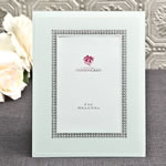 White Glass Frame with Silver
