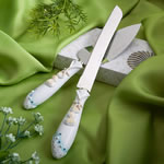 <em>Finishing Touches Collection</em> Beach  Themed Wedding Cake Knife And Server Set